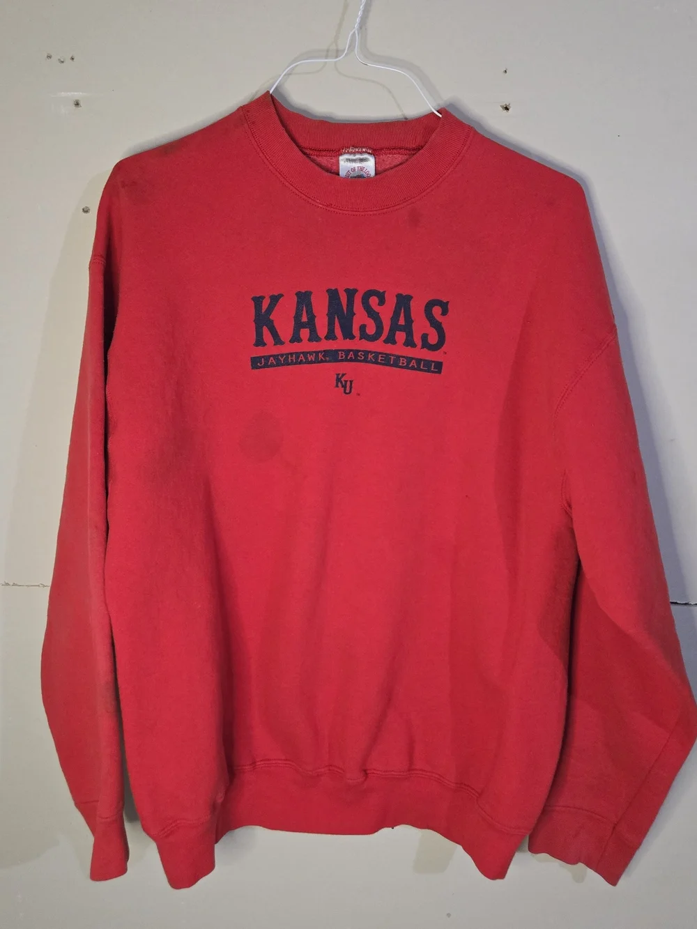 Vintage Kansas Jayhawks Red Crewneck Sweatshirt